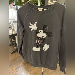 Disney Sequin Embellished Mickey Mouse Sweatshirt M